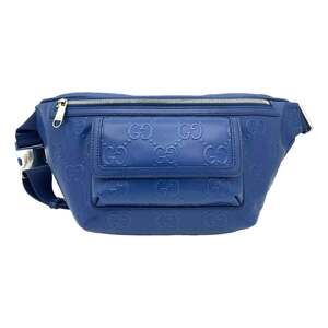 Gucci Calfskin GG Tennis Embossed Pocket Belt Bag